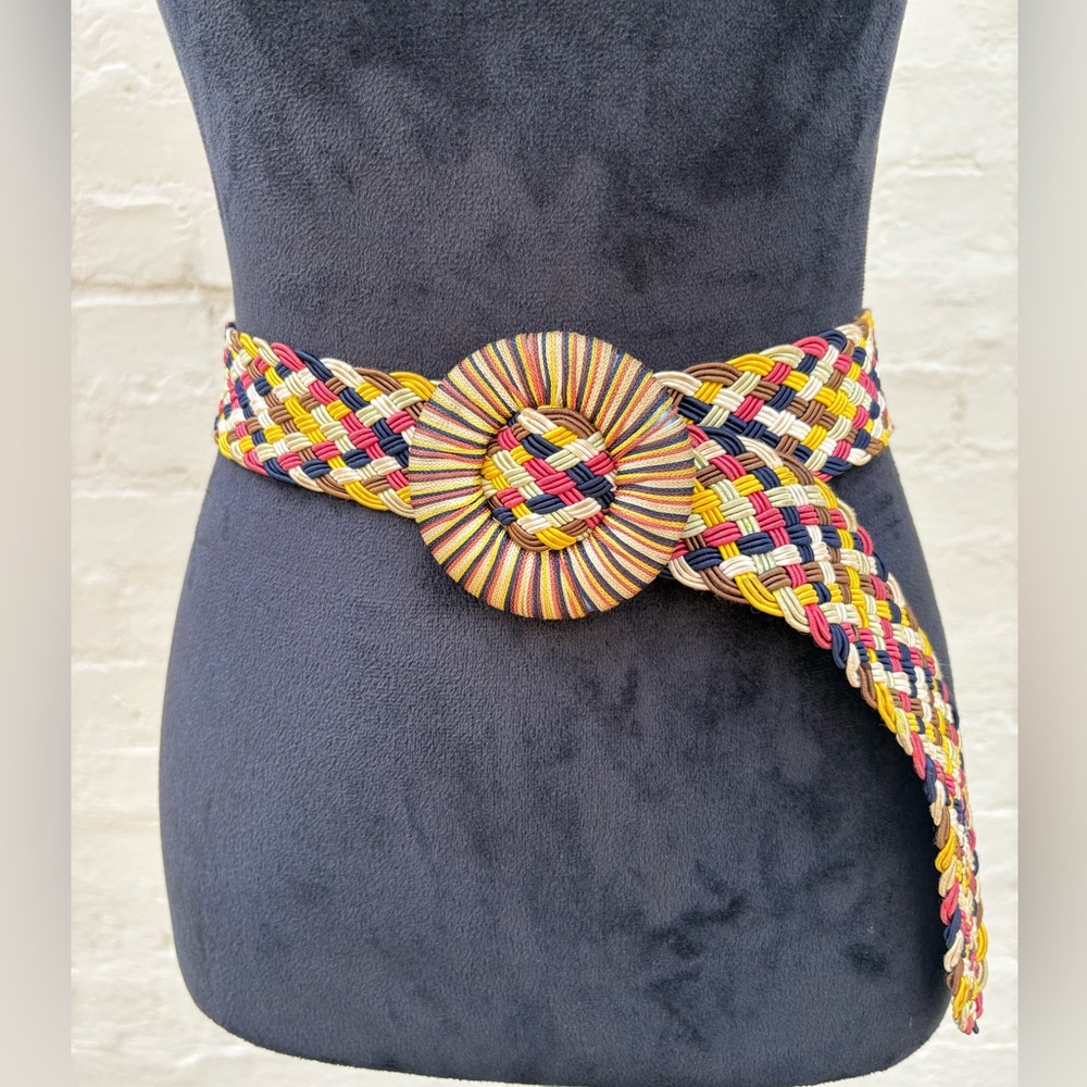 Vintage Multicolor Woven Belt